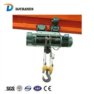 1 Ton 2 Ton 3 Ton Electric Trolley Type Electric Wire Rope Hoist With Trolley